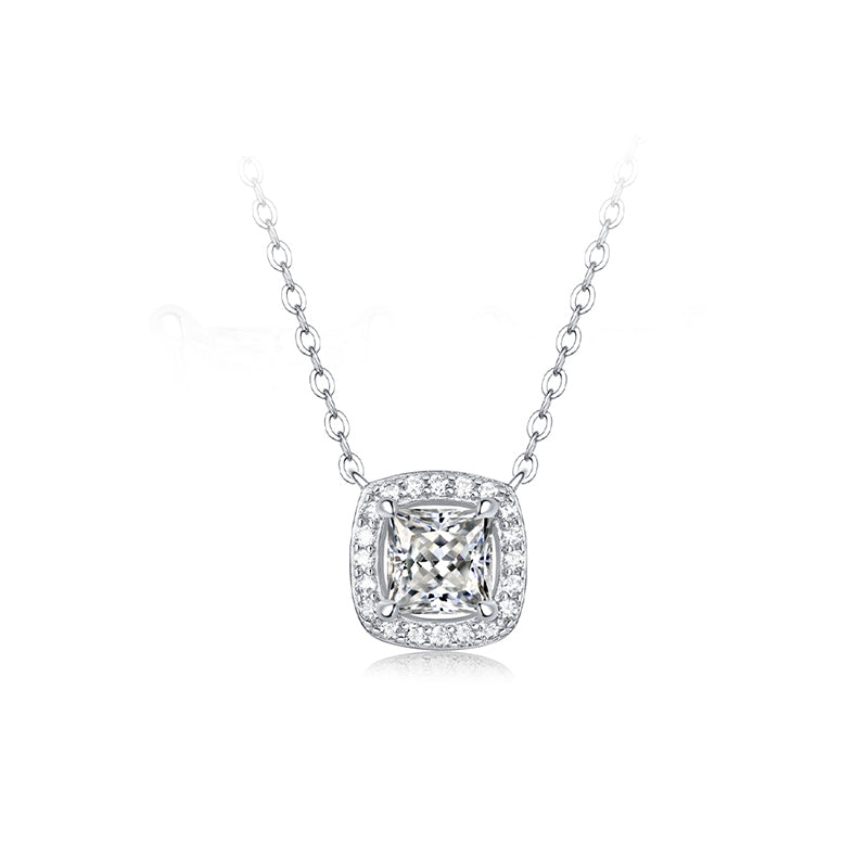 Moissanite Necklace 925 Sterling Silver