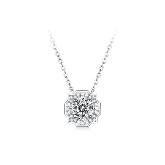 Moissanite Necklace 925 Sterling Silver