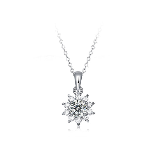 Moissanite Necklace 925 Sterling Silver