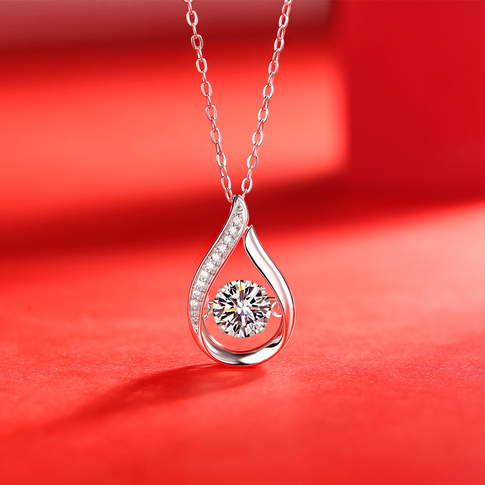 Moissanite Necklace 925 Sterling Silver