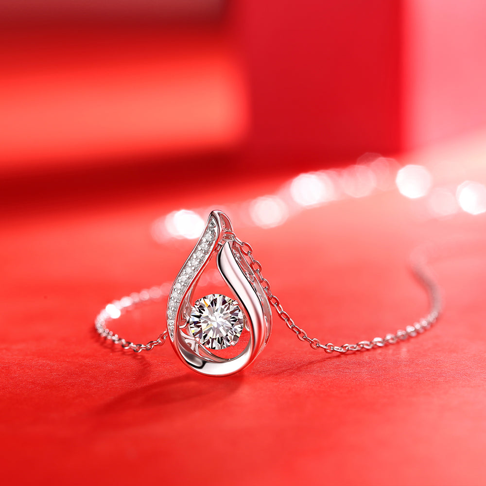 Moissanite Necklace 925 Sterling Silver