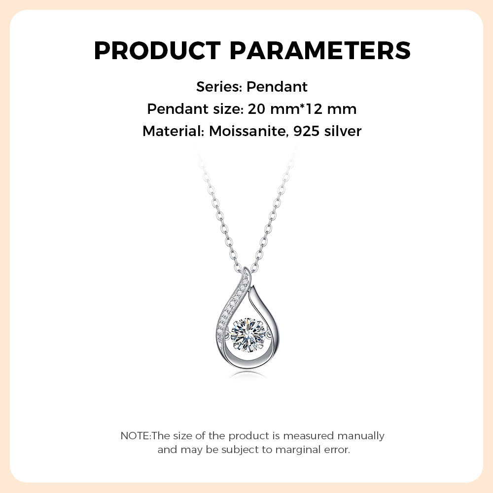 Moissanite Necklace 925 Sterling Silver