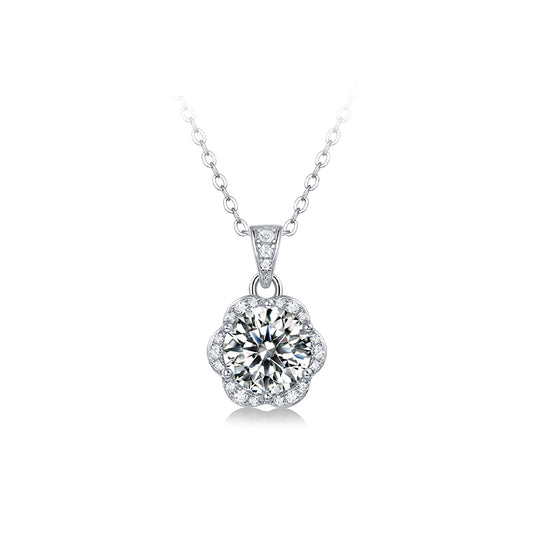 Moissanite Necklace 925 Sterling Silver