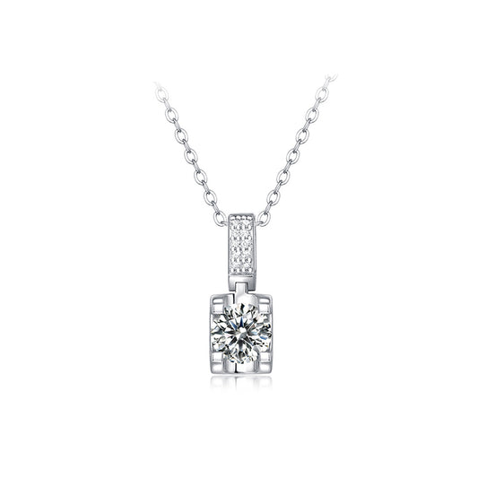 Moissanite Necklace 925 Sterling Silver