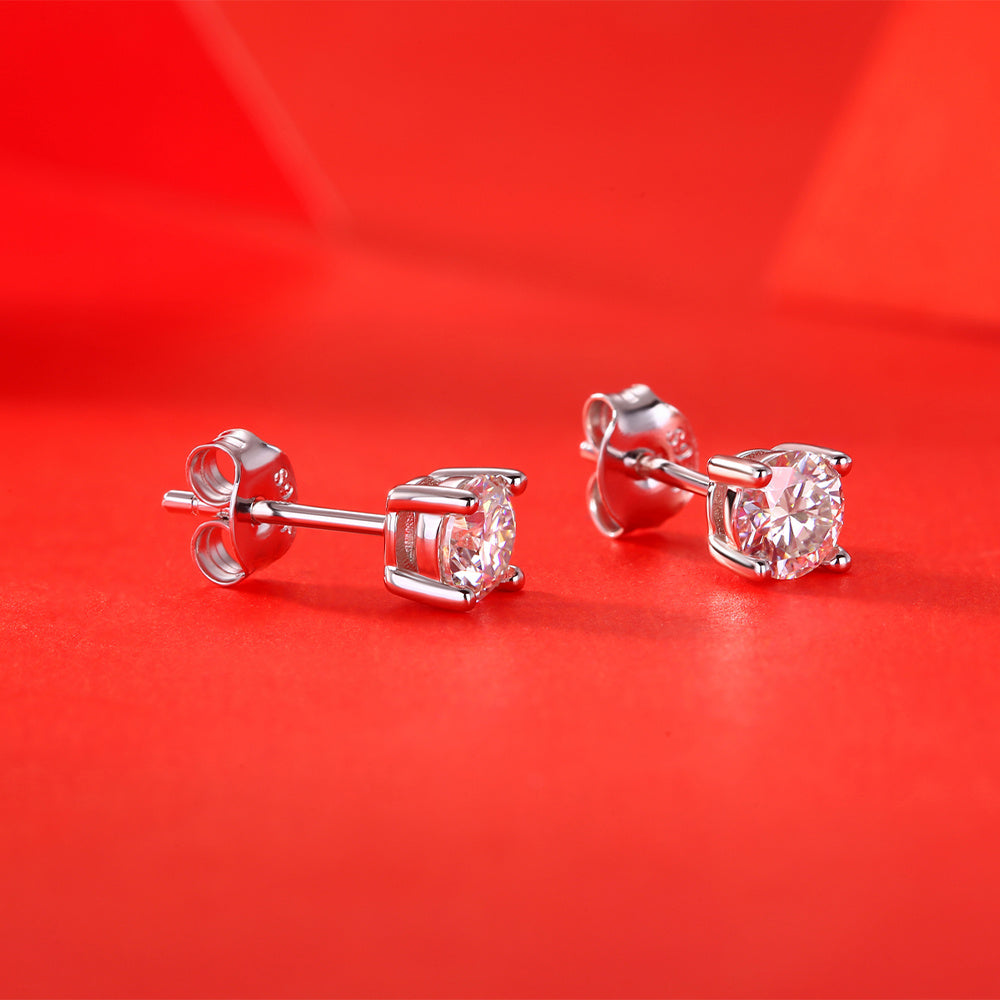 Moissanite Earring 925 Sterling Silver