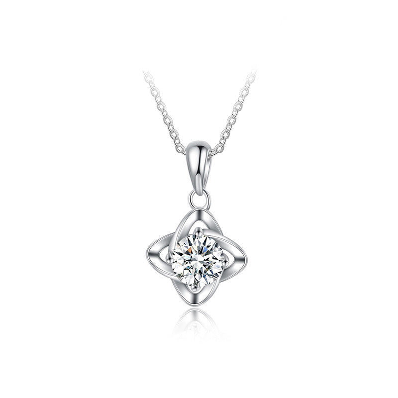Moissanite Necklace 925 Sterling Silver
