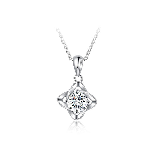 Moissanite Necklace 925 Sterling Silver