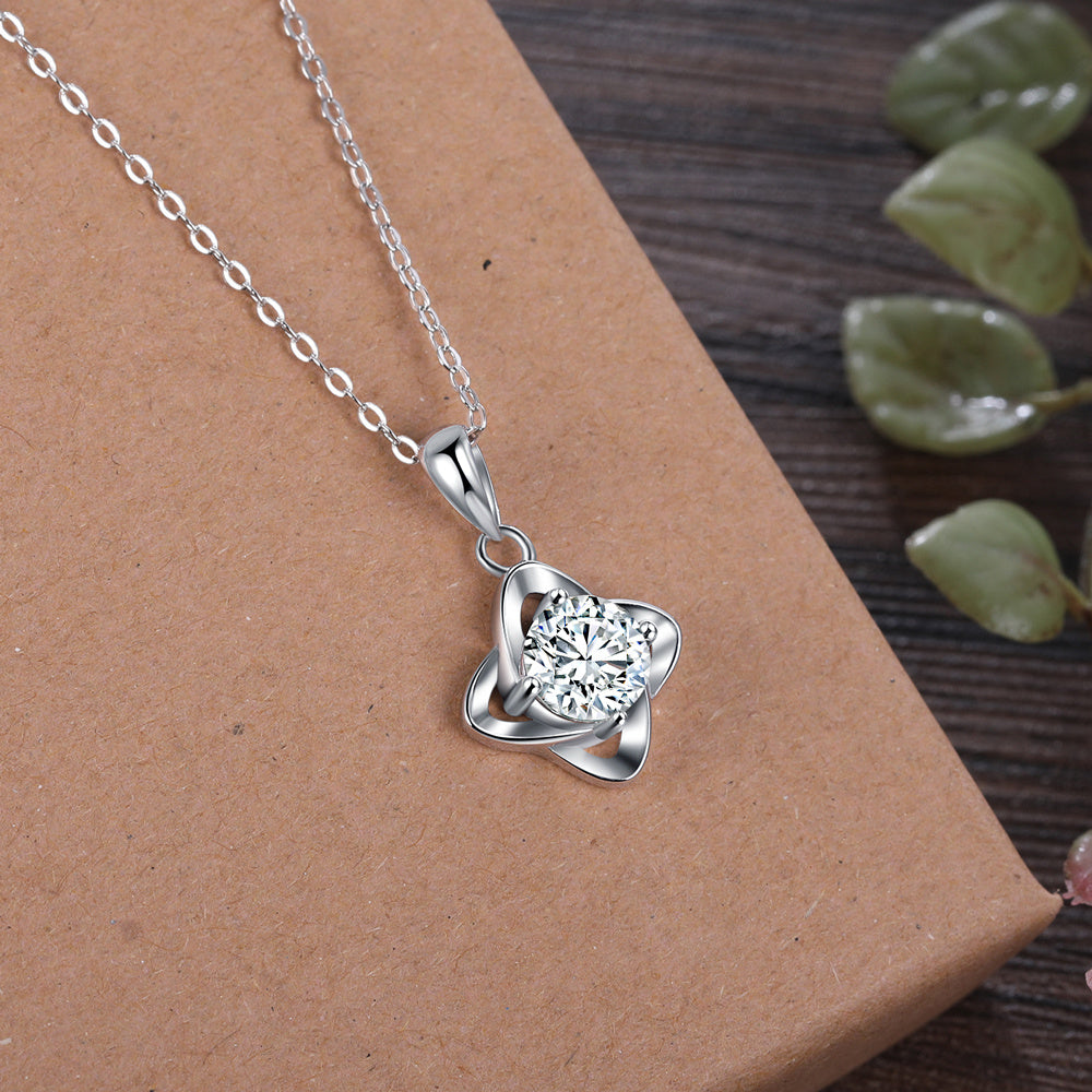 Moissanite Necklace 925 Sterling Silver