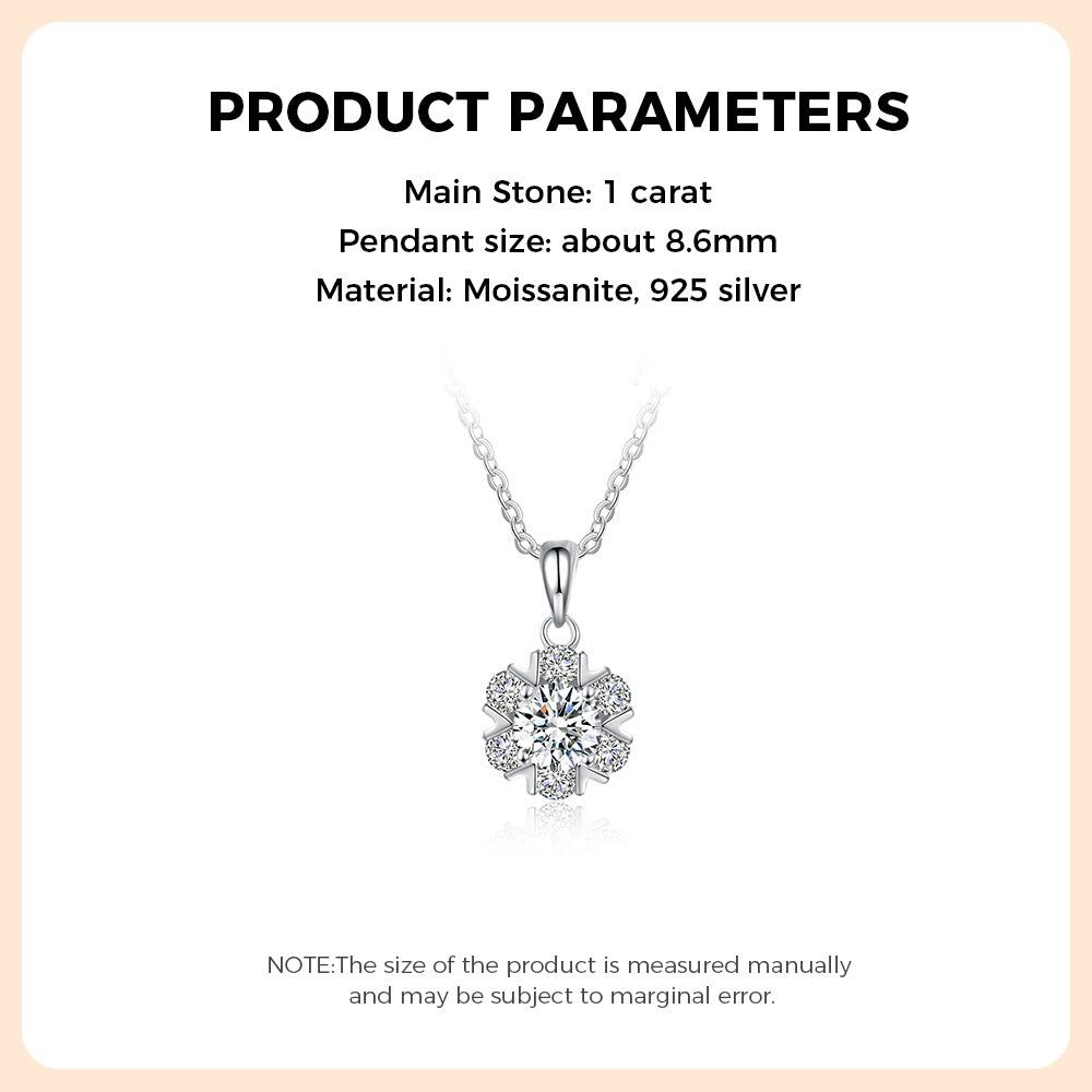 Moissanite Necklace 925 Sterling Silver