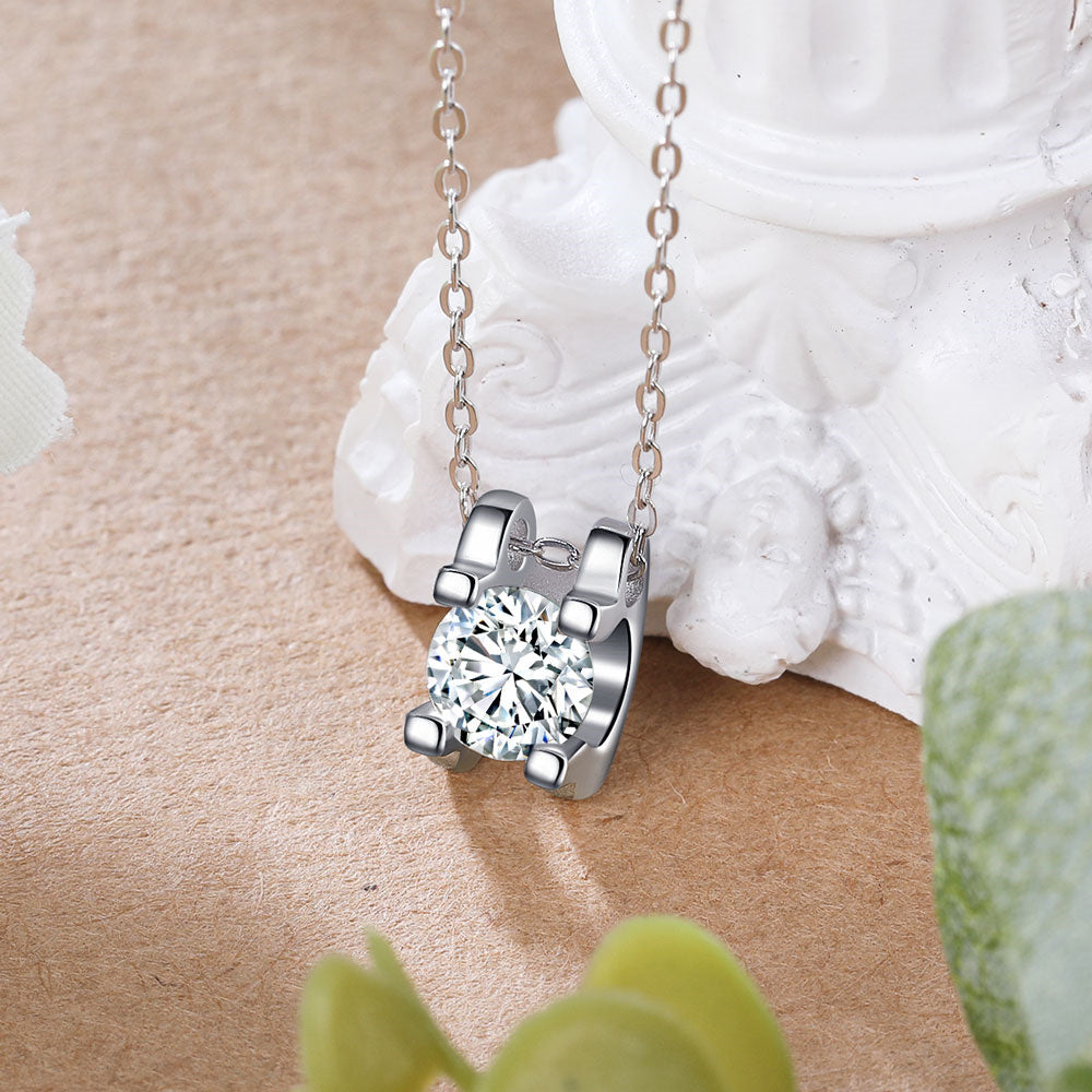 Moissanite Necklace 925 Sterling Silver