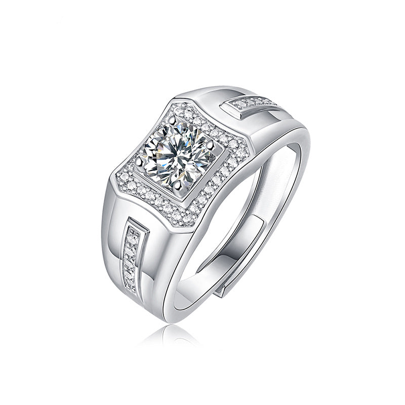 Moissanite Ring 925 Sterling Silver