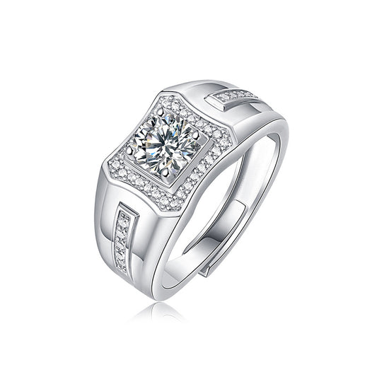Moissanite Ring 925 Sterling Silver