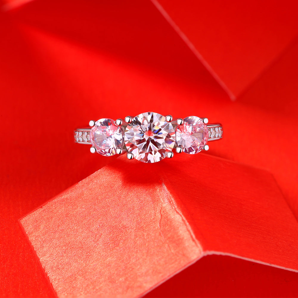 Moissanite Ring 925 Sterling Silver