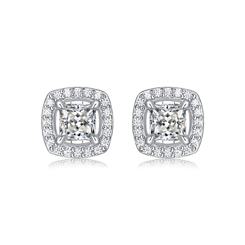 Moissanite Earring 925 Sterling Silver