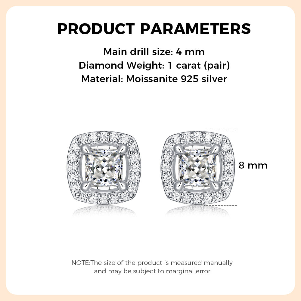 Moissanite Earring 925 Sterling Silver
