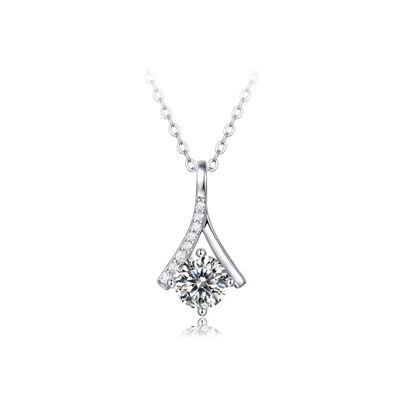 Moissanite Necklace 925 Sterling Silver