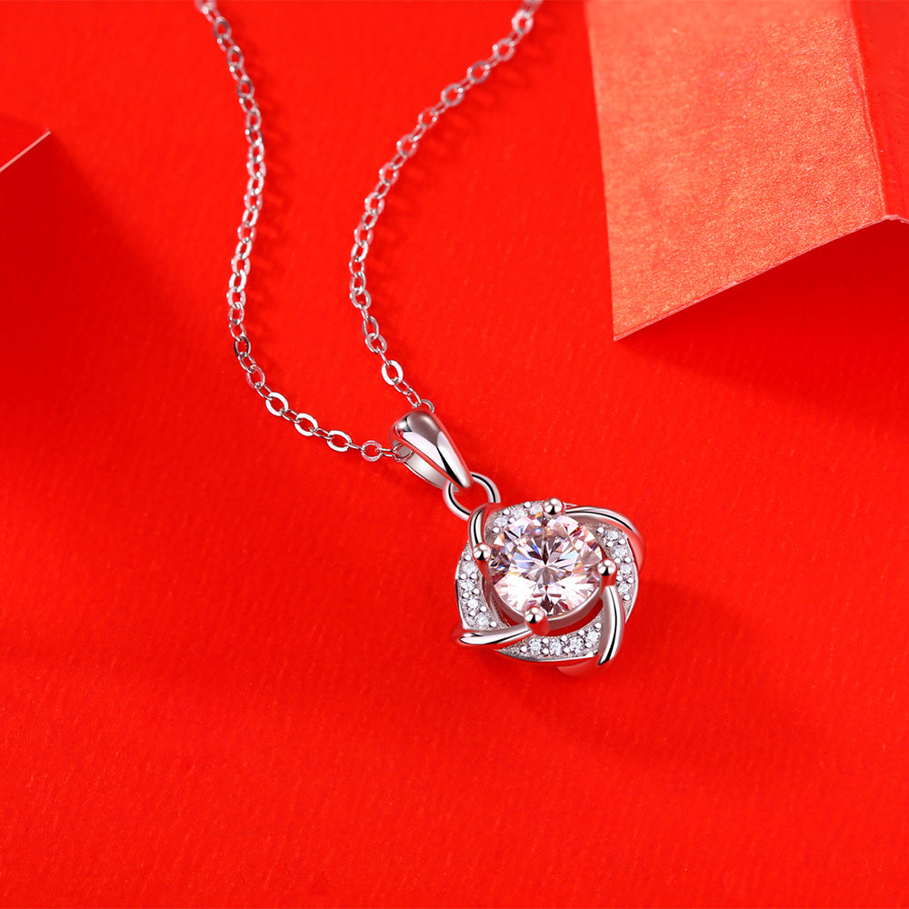 Moissanite Necklace 925 Sterling Silver