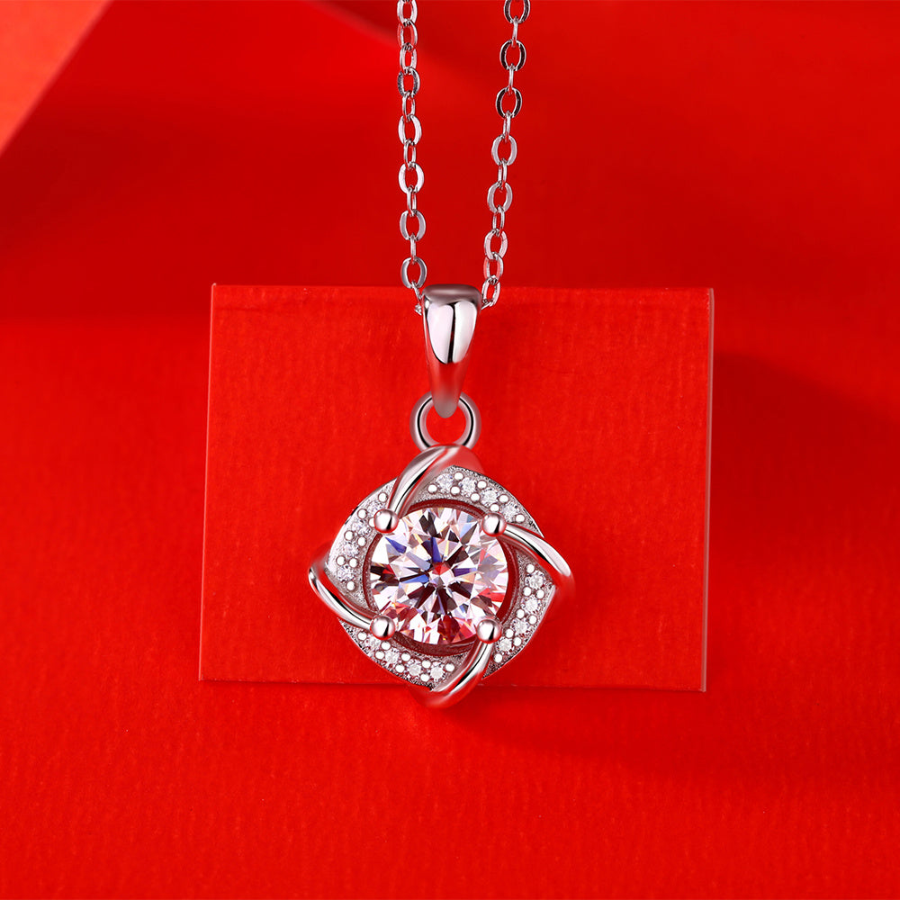 Moissanite Necklace 925 Sterling Silver