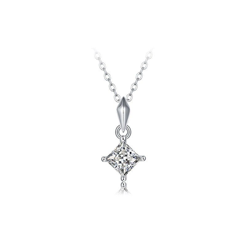 Moissanite Necklace 925 Sterling Silver