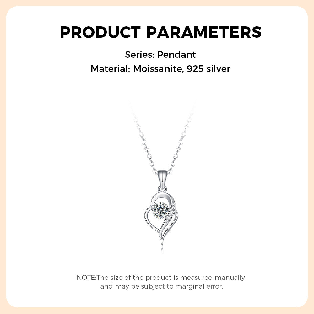 Moissanite Necklace 925 Sterling Silver