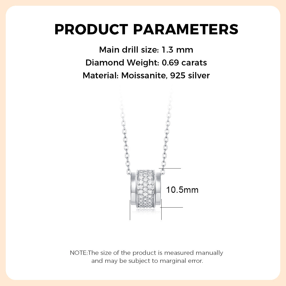 Moissanite Necklace 925 Sterling Silver