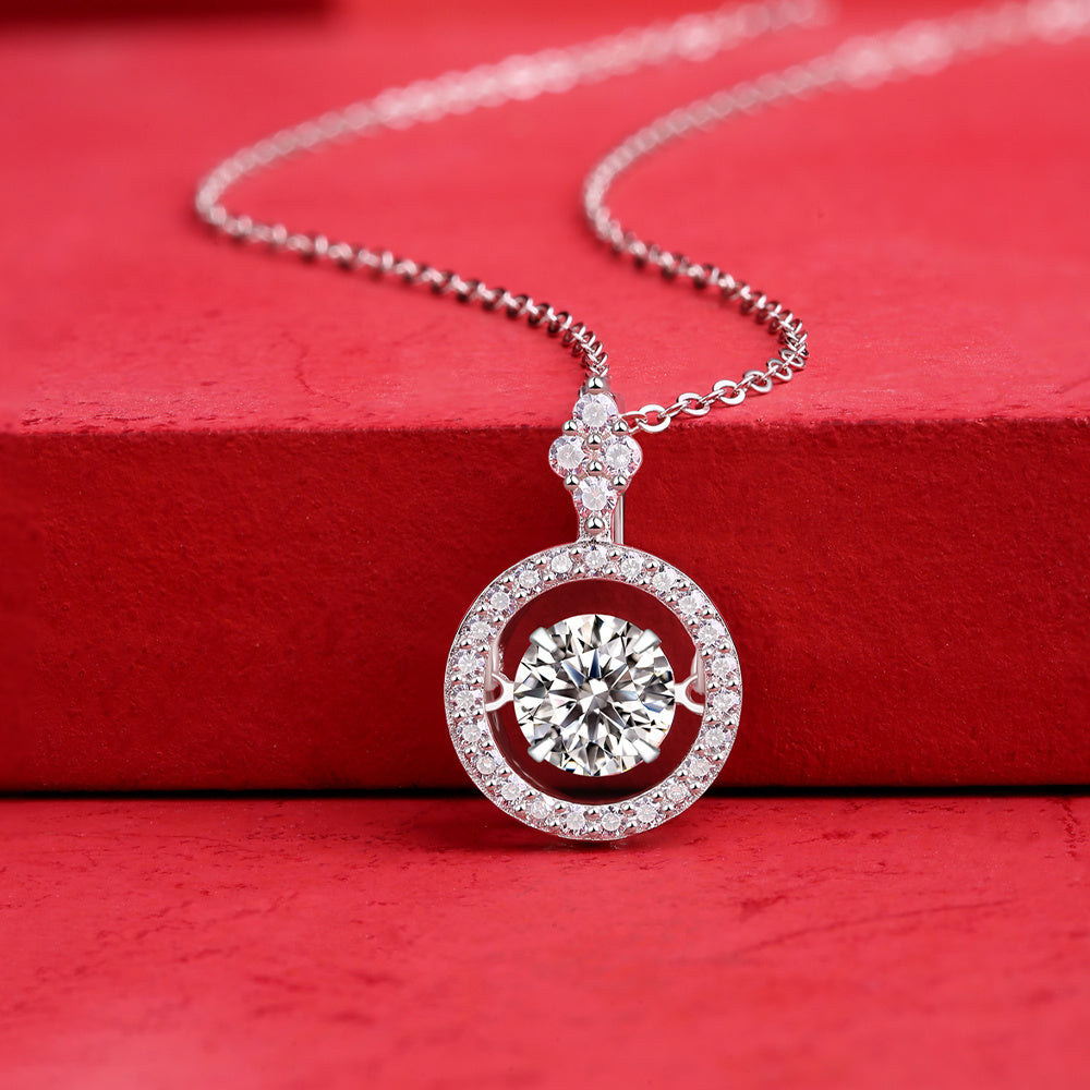 Moissanite Necklace 925 Sterling Silver