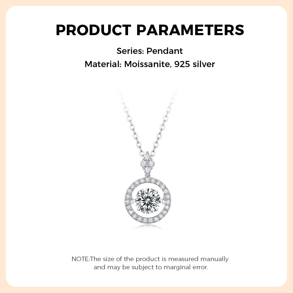Moissanite Necklace 925 Sterling Silver