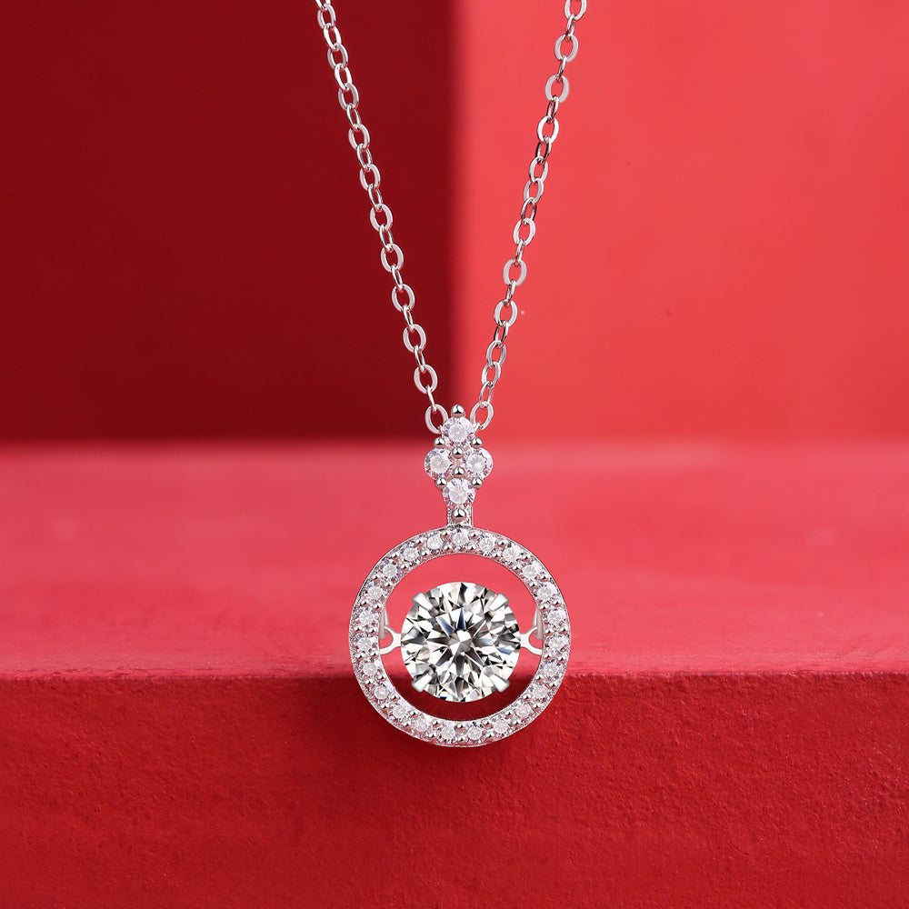 Moissanite Necklace 925 Sterling Silver