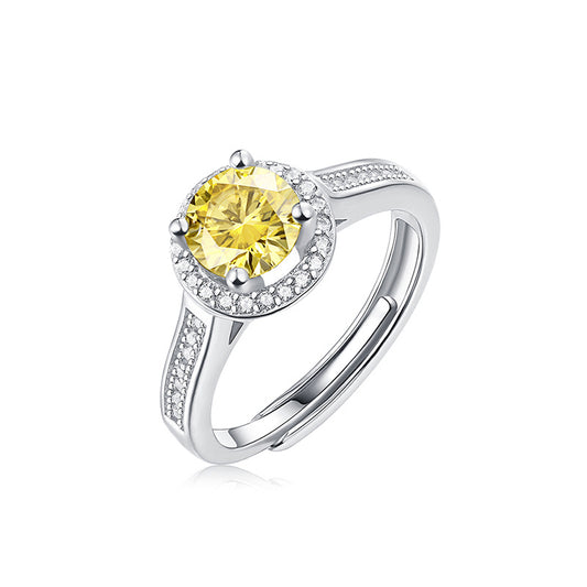 Moissanite Ring 925 Sterling Silver