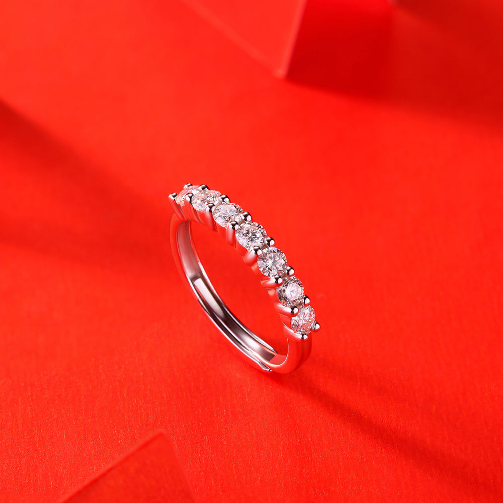 Moissanite Ring 925 Sterling Silver