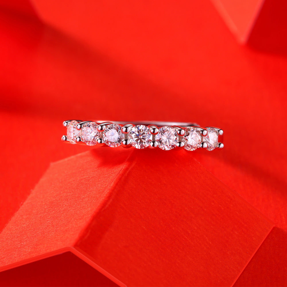 Moissanite Ring 925 Sterling Silver