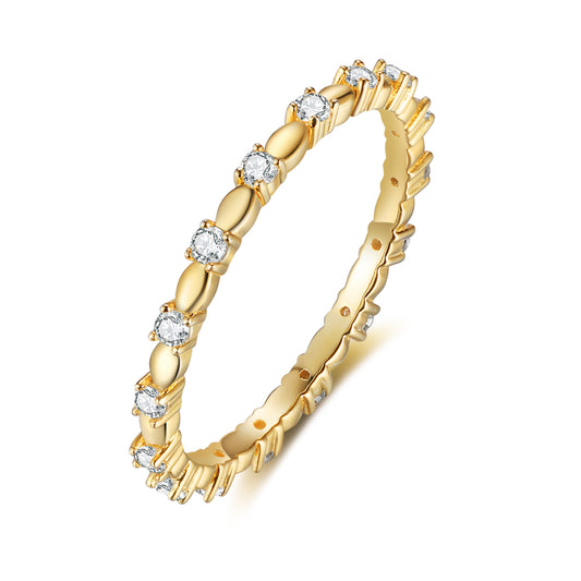 18K Gold Natural Moissanite Ring