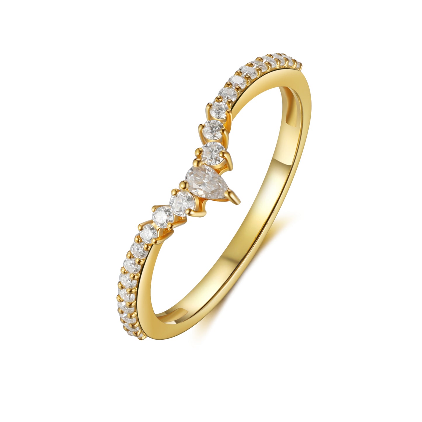18K Gold Alexandrite With Moissanite Two Rings Set (14K Available)