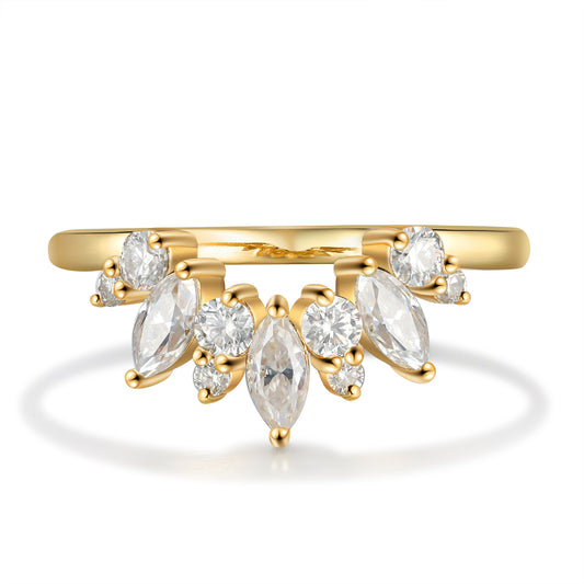 18K Gold Moissanite Ring