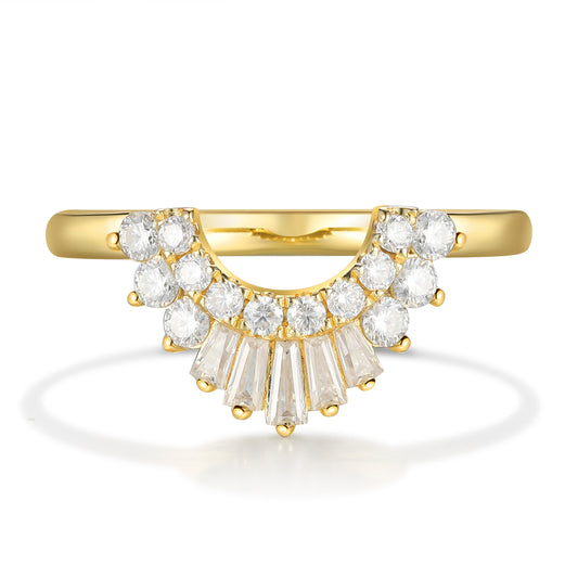 18K Gold with Moissanite Stone Ring