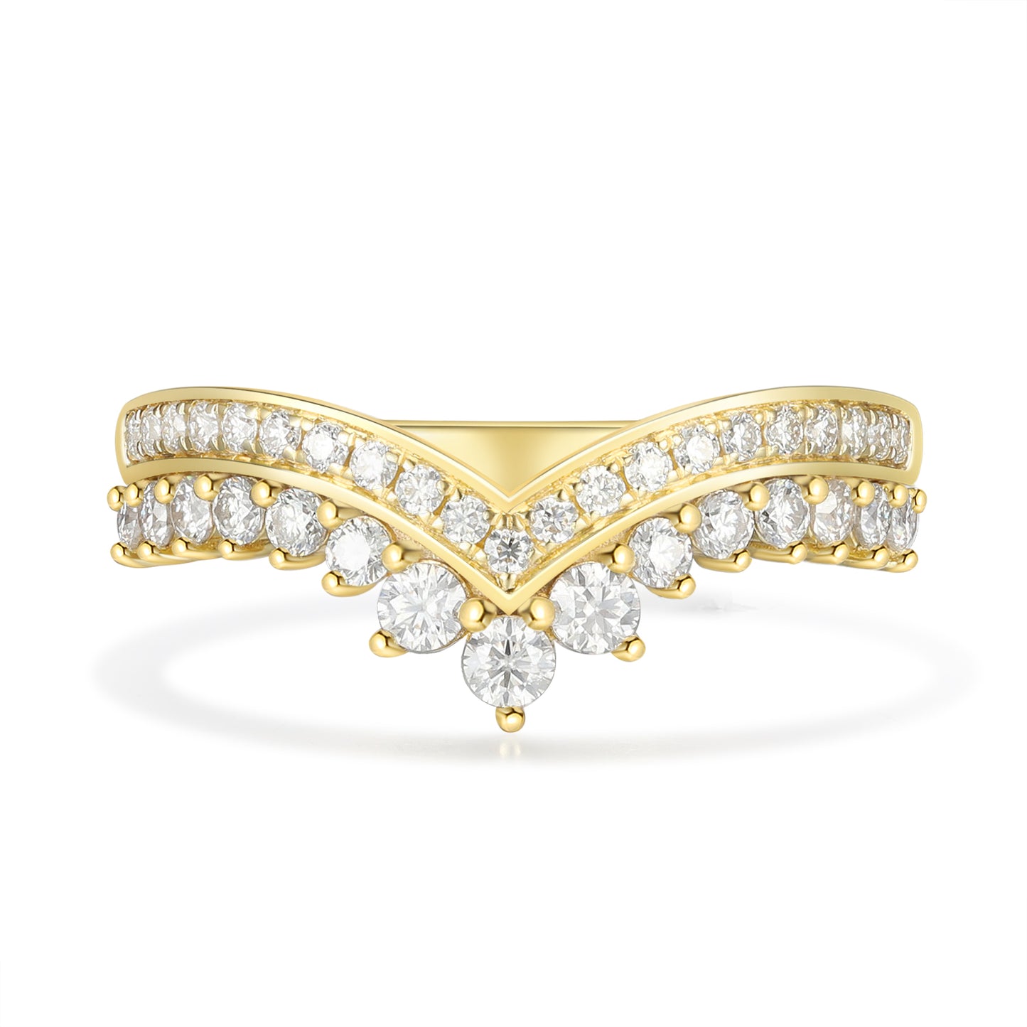 18K Gold Moissanite Ring