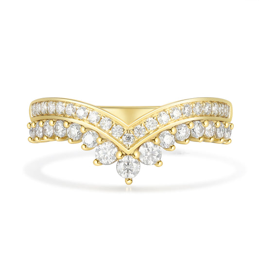 18K Gold Moissanite Ring