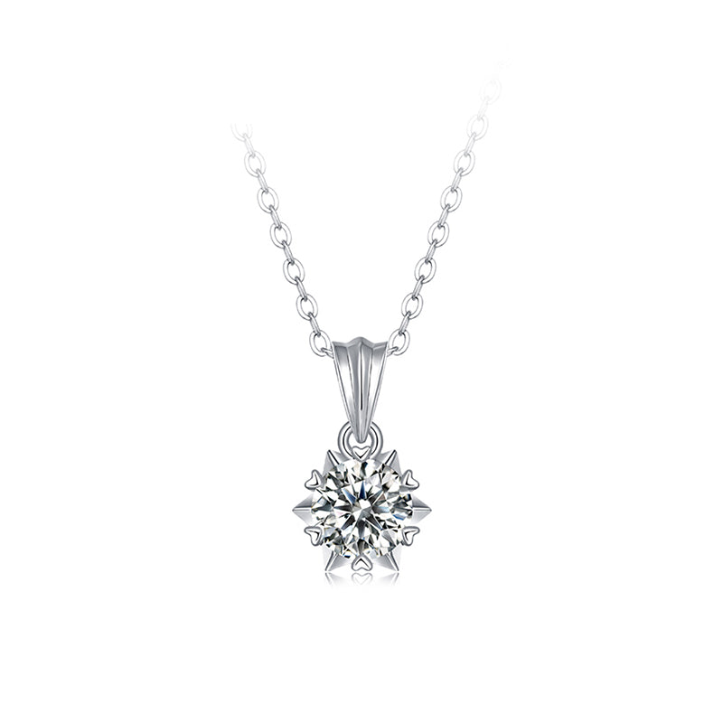 Moissanite Necklace 925 Sterling Silver