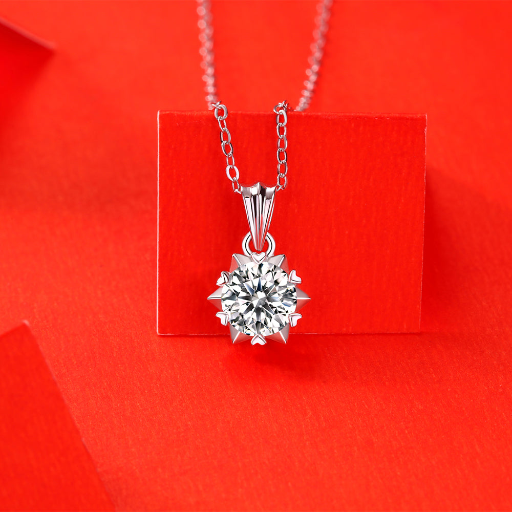 Moissanite Necklace 925 Sterling Silver