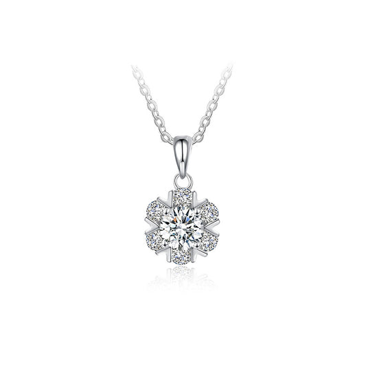 Moissanite Necklace 925 Sterling Silver