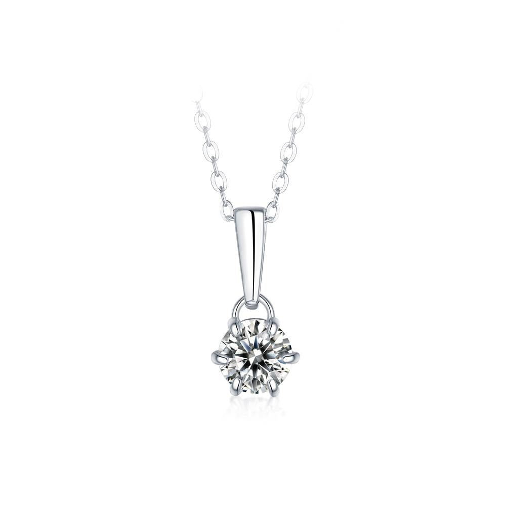 Moissanite Necklace 925 Sterling Silver