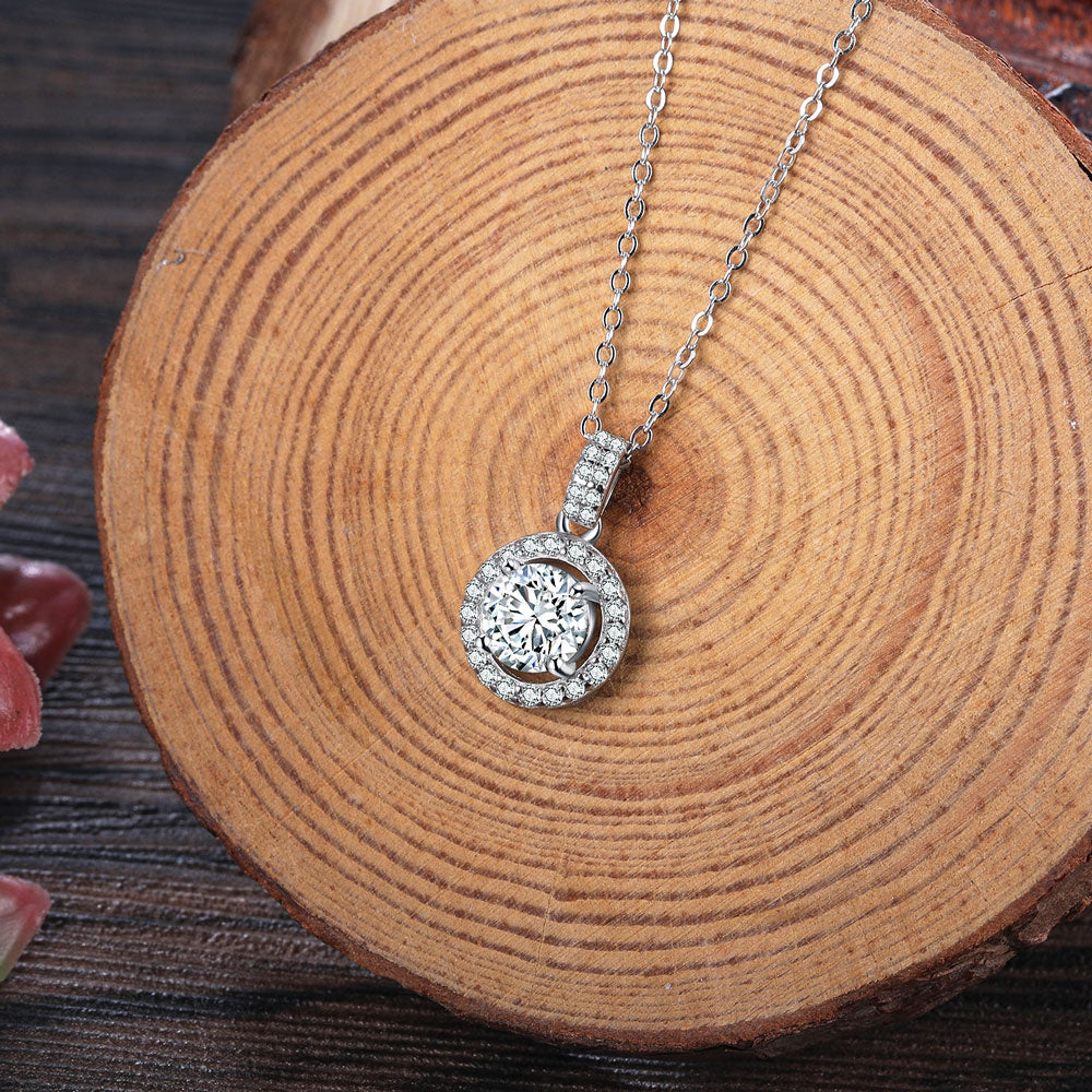 Moissanite Necklace 925 Sterling Silver