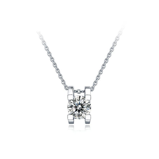 Moissanite Necklace 925 Sterling Silver