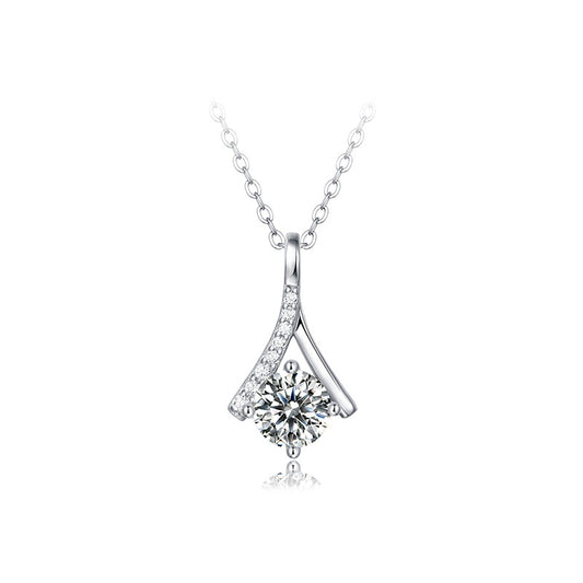 Moissanite Necklace 925 Sterling Silver