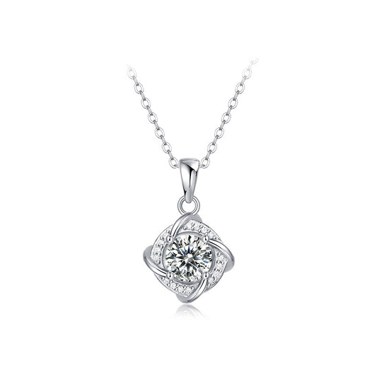 Moissanite Necklace 925 Sterling Silver