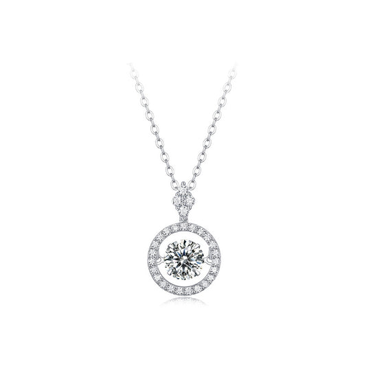 Moissanite Necklace 925 Sterling Silver