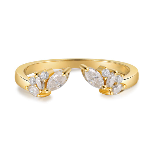 18K Gold Moissanite Ring