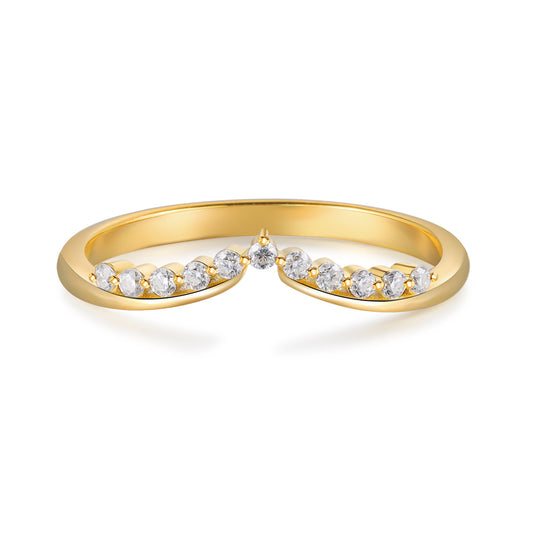 18K Gold Moissanite Ring