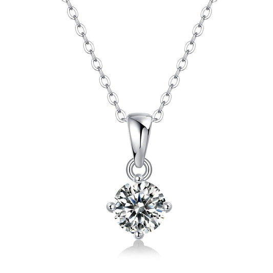 Moissanite Necklace 925 Sterling Silver