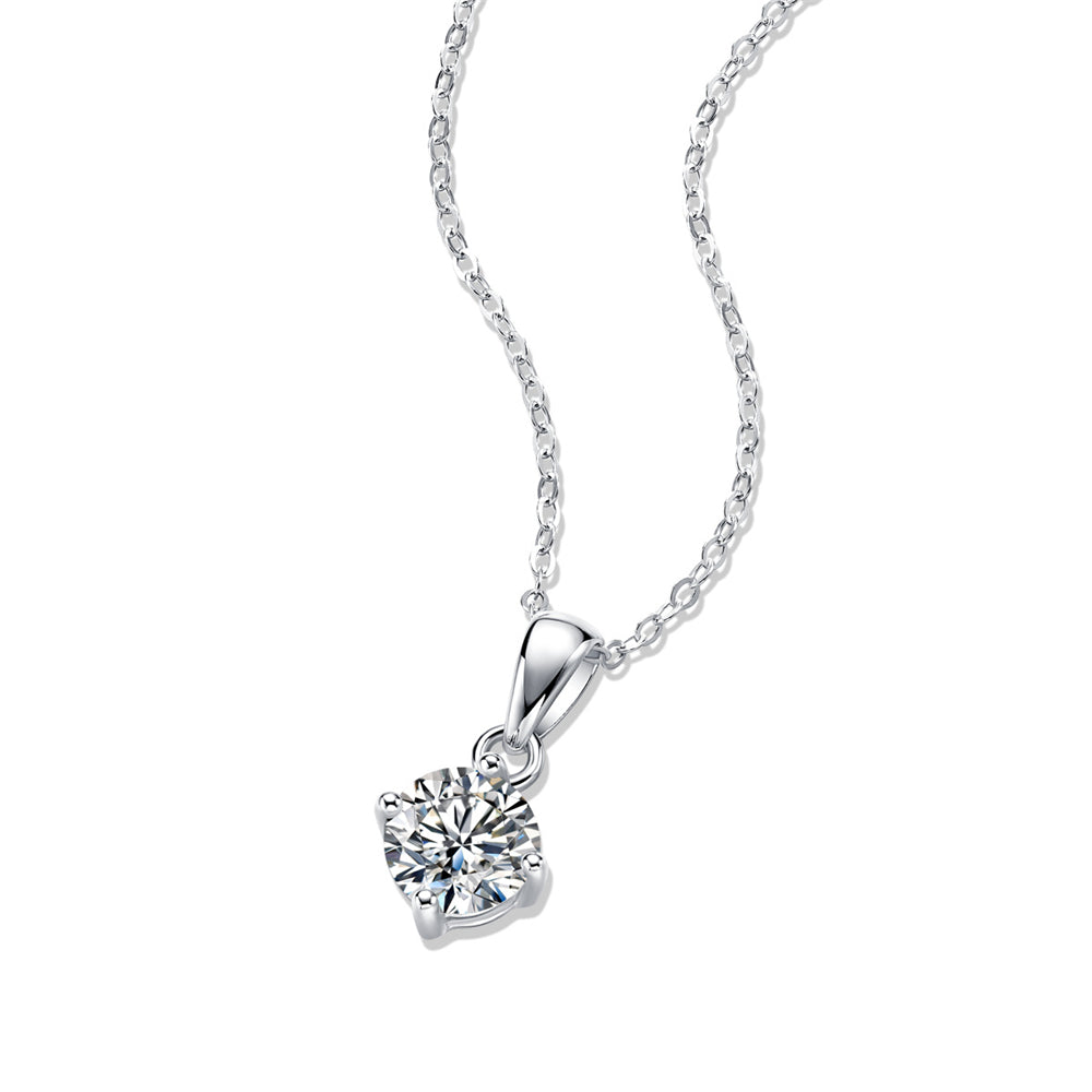 Moissanite Necklace 925 Sterling Silver